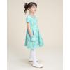 imageStelle Girls Dresses Cotton Short Sleeve Dress Cute Midi Casual Sundress with 2 PocketsMint Bow Print