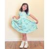 imageStelle Girls Dresses Cotton Short Sleeve Dress Cute Midi Casual Sundress with 2 PocketsMint Bow Print