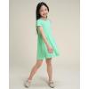 imageStelle Girls Dresses Cotton Short Sleeve Dress Cute Midi Casual Sundress with 2 PocketsMint Green