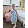 imageStelle Girls Dresses Cotton Short Sleeve Dress Cute Midi Casual Sundress with 2 PocketsMosaic Daisy Print