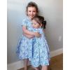 imageStelle Girls Dresses Cotton Short Sleeve Dress Cute Midi Casual Sundress with 2 PocketsMosaic Daisy Print