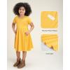 imageStelle Girls Dresses Cotton Short Sleeve Dress Cute Midi Casual Sundress with 2 PocketsSun Ray