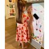 imageStelle Girls Dresses Cotton Short Sleeve Dress Cute Midi Casual Sundress with 2 PocketsSweet Hearts