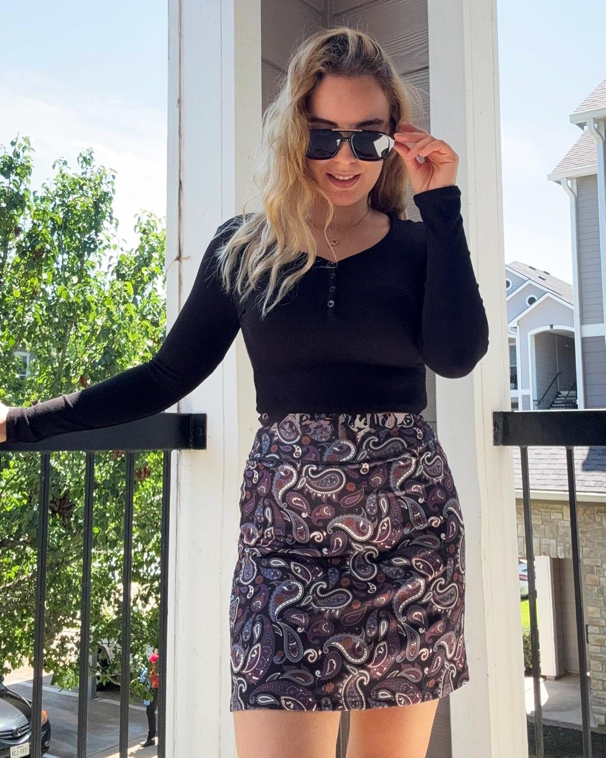 imageStelle Womens Athletic Skorts 17quot Golf Skirts Inner Shorts Tennis Skort with 2 Pockets Running Sports Pickleball SkirtVintage Paisley Print
