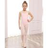 imageStelle Ballet Leotards for Girls Dance Leotard Gymnastics Unitards Outfits with Adjustable StrapsBallet Pink