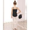 imageStelle Ballet Leotards for Girls Dance Leotard Gymnastics Unitards Outfits with Adjustable StrapsBlack