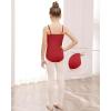 imageStelle Ballet Leotards for Girls Dance Leotard Gymnastics Unitards Outfits with Adjustable StrapsBurgundy