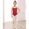 imageStelle Ballet Leotards for Girls Dance Leotard Gymnastics Unitards Outfits with Adjustable StrapsBurgundy