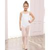 imageStelle Ballet Leotards for Girls Dance Leotard Gymnastics Unitards Outfits with Adjustable StrapsWhite