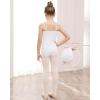 imageStelle Ballet Leotards for Girls Dance Leotard Gymnastics Unitards Outfits with Adjustable StrapsWhite