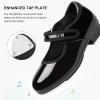imageStelle Tap Shoes for Girls Toddler PU Tap Dance Shoes for ToddlerLittle KidsBig KidsBlack