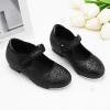 imageStelle Tap Shoes for Girls Toddler PU Tap Dance Shoes for ToddlerLittle KidsBig KidsBlack Giltter