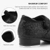 imageStelle Tap Shoes for Girls Toddler PU Tap Dance Shoes for ToddlerLittle KidsBig KidsBlack Giltter