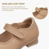 imageStelle Tap Shoes for Girls Toddler PU Tap Dance Shoes for ToddlerLittle KidsBig KidsTan