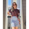 imageStelle Womens Athletic Skorts 17quot Golf Skirts Inner Shorts Tennis Skort with 2 Pockets Running Sports Pickleball SkirtFloral Tiles Print