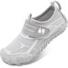 imageStelle Kids Water Shoes Boys Girls Swim Hiking Aqua Socks Quick Dry Toddler Barefoot ShoesLight Grey