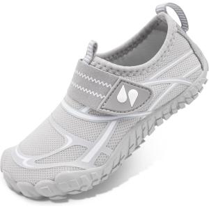 imageStelle Kids Water Shoes Boys Girls Swim Hiking Aqua Socks Quick Dry Toddler Barefoot ShoesLight Grey