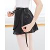 imageStelle Ballet Skirt Women Chiffon Sarong Wrap Skirt Adjustable Tie Adult Dance SkirtsBlack