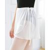 imageStelle Ballet Skirt Women Chiffon Sarong Wrap Skirt Adjustable Tie Adult Dance SkirtsWhite