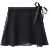 imageStelle Ballet Skirts for Girls Toddler Dance Skirt Chiffon Kids Ballet Wrap Skirts02black Adjustable Tie