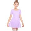imageStelle Ballet Skirts for Girls Toddler Dance Skirt Chiffon Kids Ballet Wrap Skirts04lavender Shiny Skirtad Tie