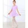 imageStelle Ballet Skirts for Girls Toddler Dance Skirt Chiffon Kids Ballet Wrap Skirts04lavender Shiny Skirtad Tie