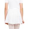 imageStelle Ballet Skirts for Girls Toddler Dance Skirt Chiffon Kids Ballet Wrap Skirts04white Shiny Skirtad Tie