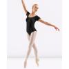 imageStelle Womens Short Sleeve Leotard for Ballet Dance Costumes Scoop Neck Sleeveless Double Lined BodysuitBlack