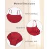 imageStelle Womens Short Sleeve Leotard for Ballet Dance Costumes Scoop Neck Sleeveless Double Lined BodysuitBurgundy