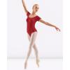 imageStelle Womens Short Sleeve Leotard for Ballet Dance Costumes Scoop Neck Sleeveless Double Lined BodysuitBurgundy