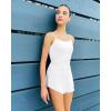imageStelle Womens Short Sleeve Leotard for Ballet Dance Costumes Scoop Neck Sleeveless Double Lined BodysuitWhite