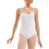 imageStelle Womens Short Sleeve Leotard for Ballet Dance Costumes Scoop Neck Sleeveless Double Lined BodysuitWhite