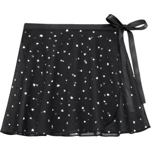 imageStelle Ballet Skirt Women Chiffon Sarong Wrap Skirt Adjustable Tie Adult Dance SkirtsBlack Shiny