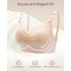 imageStelle Lace Nursing Bras for Breastfeeding Seamless Pregnancy Maternity Wireless Bralette with Pads Extenders3 Pack Blackbeigepink