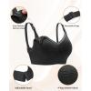 imageStelle Lace Nursing Bras for Breastfeeding Seamless Pregnancy Maternity Wireless Bralette with Pads Extenders3 Pack Blackbeigepink