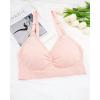 imageStelle Lace Nursing Bras for Breastfeeding Seamless Pregnancy Maternity Wireless Bralette with Pads Extenders3 Pack Blackbeigepink
