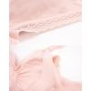 imageStelle Lace Nursing Bras for Breastfeeding Seamless Pregnancy Maternity Wireless Bralette with Pads Extenders3 Pack Blackbeigepink