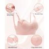 imageStelle Lace Nursing Bras for Breastfeeding Seamless Pregnancy Maternity Wireless Bralette with Pads Extenders3 Pack Pink