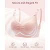 imageStelle Lace Nursing Bras for Breastfeeding Seamless Pregnancy Maternity Wireless Bralette with Pads Extenders3 Pack Pink