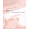 imageStelle Lace Nursing Bras for Breastfeeding Seamless Pregnancy Maternity Wireless Bralette with Pads Extenders3 Pack Pink