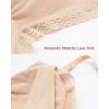imageStelle Lace Nursing Bras for Breastfeeding Seamless Pregnancy Maternity Wireless Bralette with Pads ExtendersBlackbeige