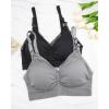 imageStelle Lace Nursing Bras for Breastfeeding Seamless Pregnancy Maternity Wireless Bralette with Pads ExtendersBlackgray