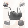 imageStelle Lace Nursing Bras for Breastfeeding Seamless Pregnancy Maternity Wireless Bralette with Pads ExtendersBlackgray