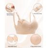 imageStelle Lace Nursing Bras for Breastfeeding Seamless Pregnancy Maternity Wireless Bralette with Pads ExtendersGraybeige