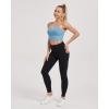 imageStelle Longline Sports Bra for Women Wirefree Padded Yoga Bras Tank Tops Fitness Workout Running TopBlue