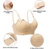 imageStelle Nursing Bras Maternity Bra for Breastfeeding Pregnancy Wireless Bralette with Pads Extenders ampamp Clips3 Blackgraybeige