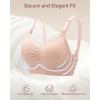 imageStelle Nursing Bras Maternity Bra for Breastfeeding Pregnancy Wireless Bralette with Pads Extenders ampamp Clips3 Pack Almond