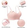 imageStelle Nursing Bras Maternity Bra for Breastfeeding Pregnancy Wireless Bralette with Pads Extenders ampamp ClipsBlackbeigerose Pink