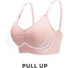 imageStelle Nursing Bras Maternity Bra for Breastfeeding Pregnancy Wireless Bralette with Pads Extenders ampamp ClipsBlackbeigerose Pink