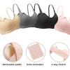 imageStelle Nursing Bras Maternity Bra for Breastfeeding Pregnancy Wireless Bralette with Pads Extenders ampamp ClipsBlackblackbeige